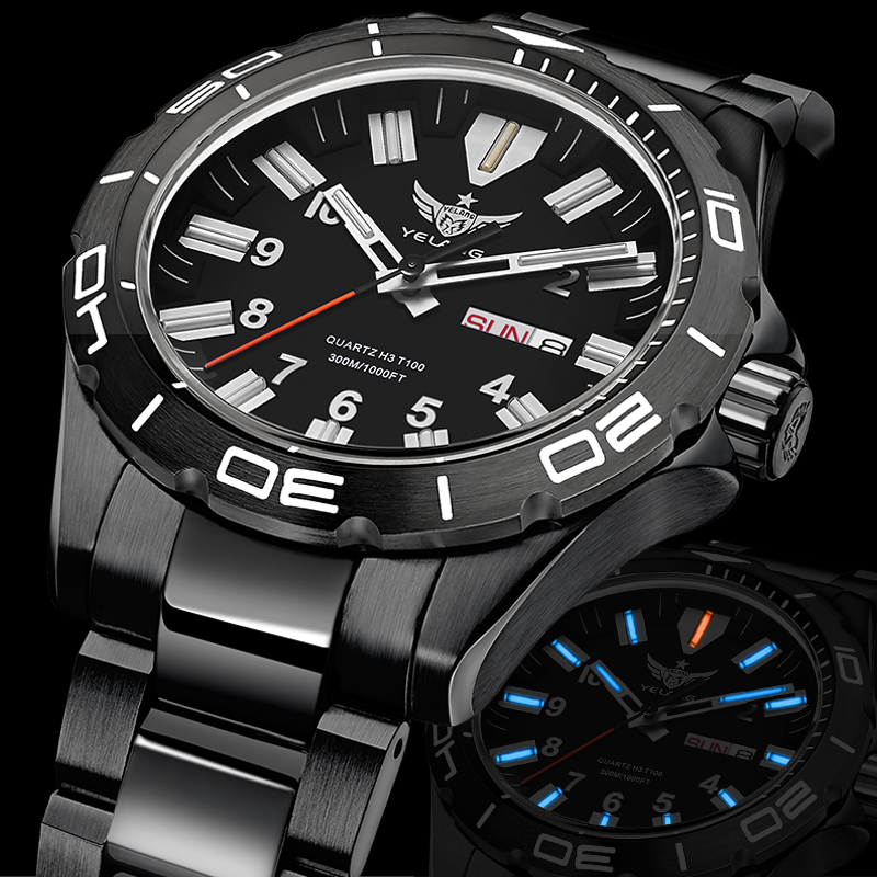 Diver Watch 300M - YELANG V1036 42MM Мужские кварцевые часы