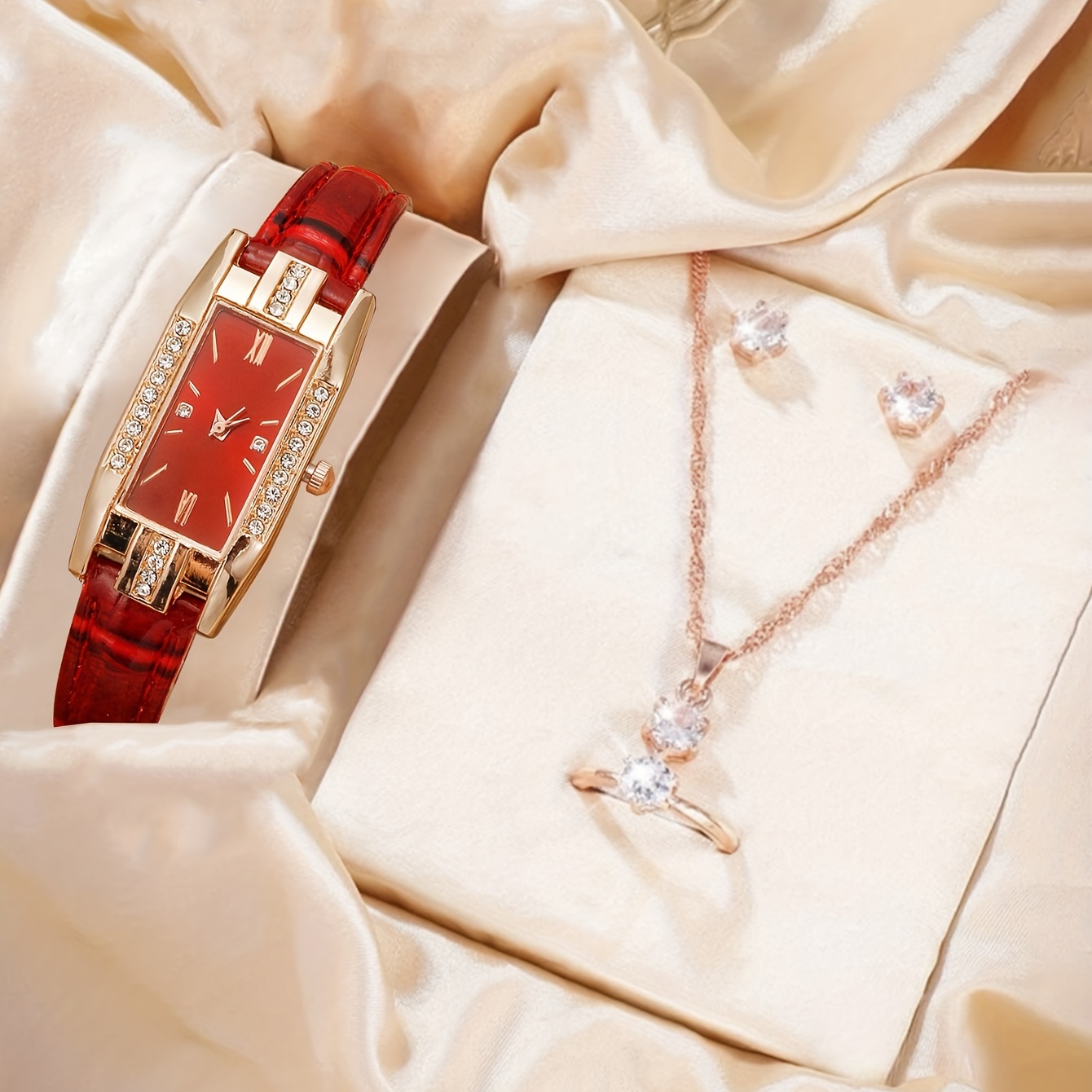 Luxury Watch Gift For Her - Роскошные кварцевые часы с кристаллами в
