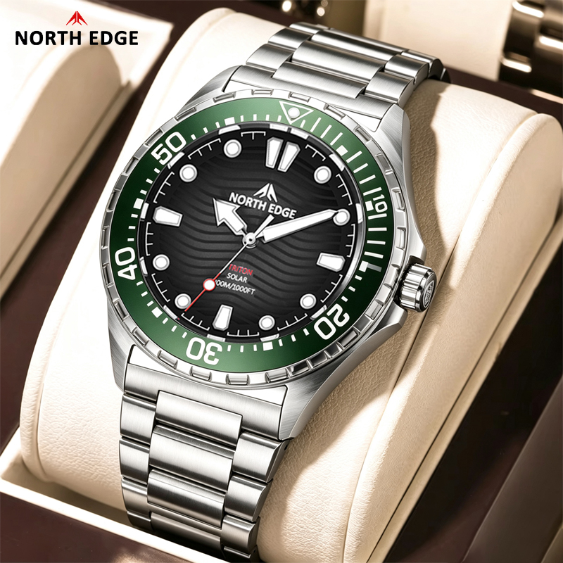 Diver Watch 300M - NORTH EDGE TRITON Солнечные дайверские часы
