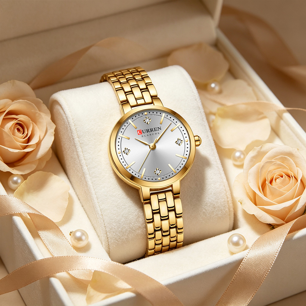 Luxury Watch Gift For Her - Женские минималистичные тонкие наручные часы CURREN