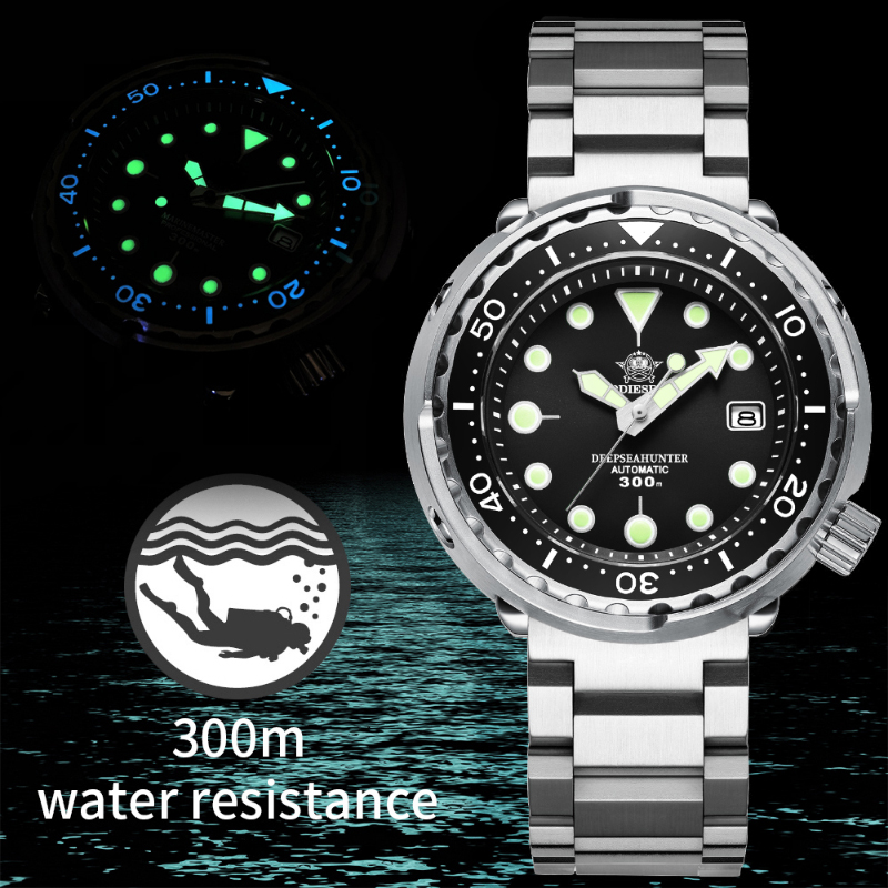 Мужские механические часы ADDI – обзор и цена Diver Watch 300M