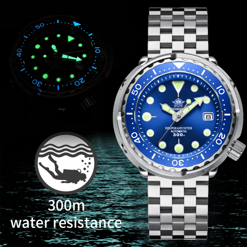 Мужские механические часы ADDI – обзор и цена Diver Watch 300M