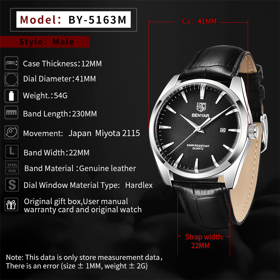 Benyar 5163, лучший бренд, рос – обзор и цена Luxury Watch German